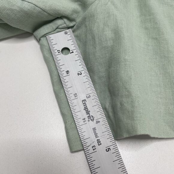 Abercrombie & Fitch AF Relaxed Green Linen Blend Pleated Shorts NWT Preppy L‎ - Picture 12 of 12